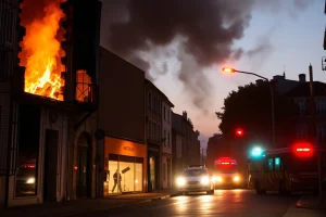 Doble susto en Ourense: dos incendios urbanos casi simultáneos movilizan a los b