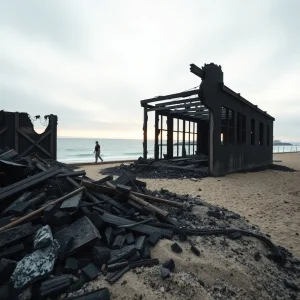 El fuego arrasa el Pé na Praia de Sanxenxo: un símbolo veraniego en llamas