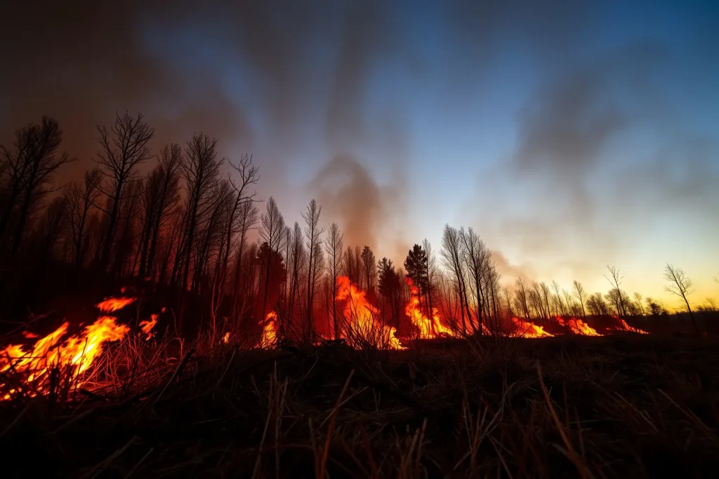 Taboada moviliza un gran dispositivo contra un incendio que arrasa veinte hectár