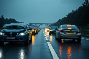Susto en la N 120: seis heridos en un multiple accidente