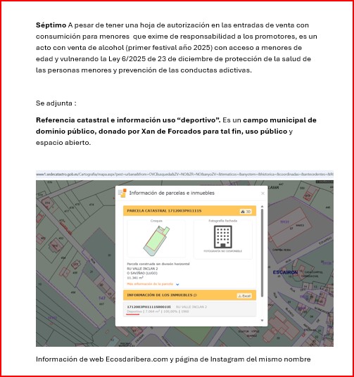 Vecinos de O Saviñao denuncian el uso privativo de un campo deportivo para un festival de pago