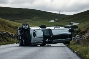 Ocupantes ilesos al volcar en la OU 540: la suerte de la mañana en Bande