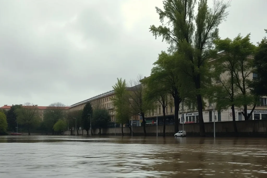 Nueve riadas en un año: el Valdecorvos vuelve a desbordarse en Pontevedra sin ne