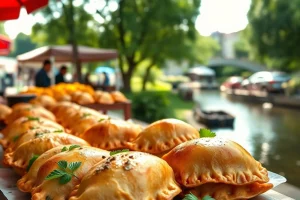 Allariz rinde culto a la empanada a orillas del Arnoia en su gran fiesta estival