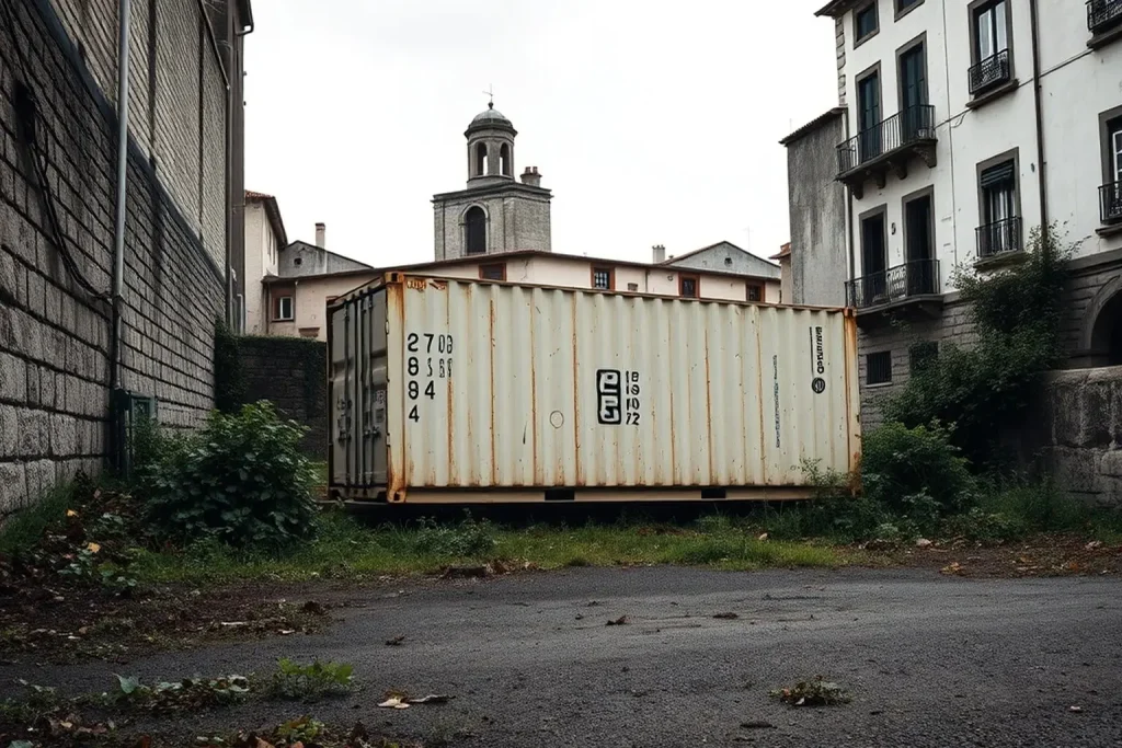 Vivir en un contenedor: la cara incómoda de los solares vacíos en Lugo