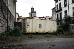 Vivir en un contenedor: la cara incómoda de los solares vacíos en Lugo
