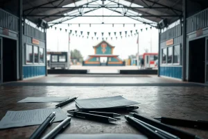 Un parque de bolígrafos abandonados delata el arranque de las oposiciones más vi