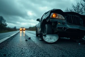 Unha condutora ferida leve ao chocar un coche e unha camioneta na EP-1201 de Marín