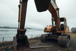 La excavadora que sobrevivió a la mina: memoria industrial junto al lago de As P