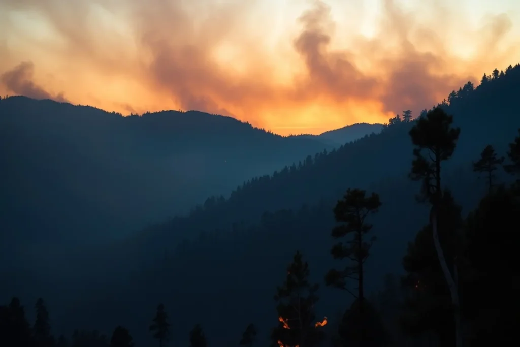 El fuego en la sierra de Loibán fuerza el desalojo de cinco aldeas de Ourol y su