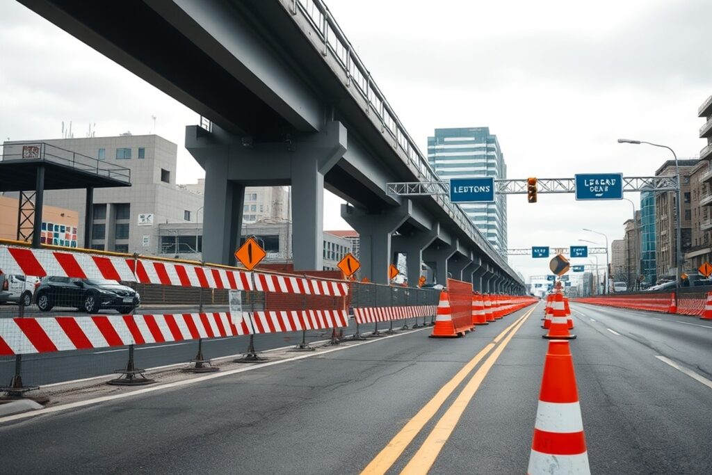 Corte de un carril en la avenida de Irmandiños por las obras de Abrir Ferrol ao Mar
