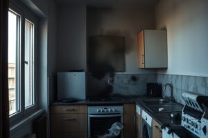 Una mujer es trasladada al hospital por inhalación de humo en un incendio de cocina en Carballo