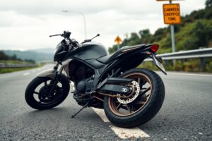 Dos heridos en la colisión entre un coche y una moto en Fisteus, Curtis