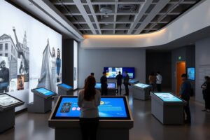 Caballero visita en la Alianza Francesa de Vigo la exposición digital Micro-Folie